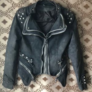 Studded Black Women's Jacket